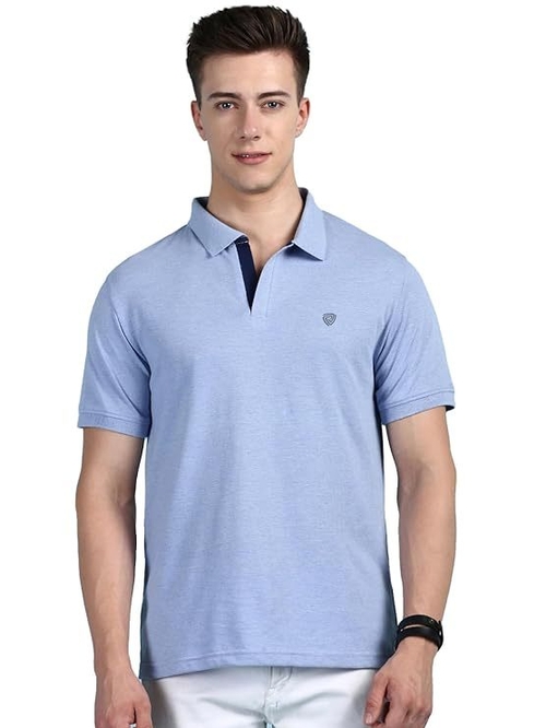 en's Regular Fit Polo Neck Half Sleeve Solid Casual T-Shirt | Polo