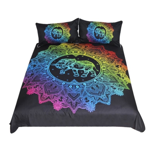 Mandala Collection Elephant Duvet Cover With