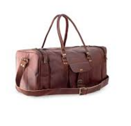 Real Pure Handmade Leather Luggage Bag