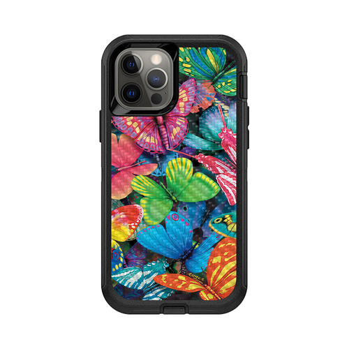 MightySkins CF-OTDIP12-Butterfly Party Carbon Fiber Skin for Otterbox 