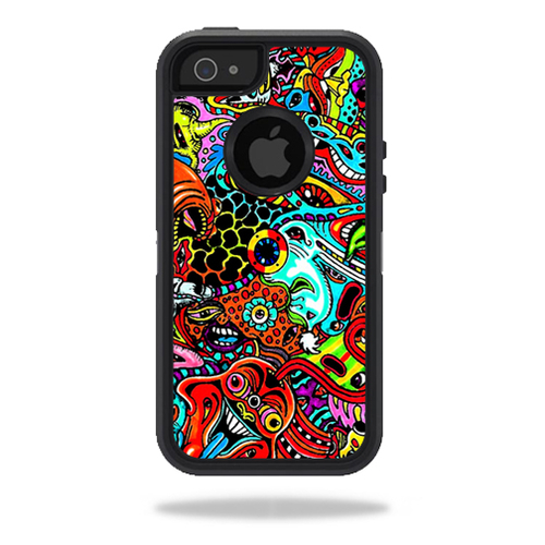 MightySkins OTDIP5-Acid Trippy Skin for Otterbox Defender iPhone 5S Ca