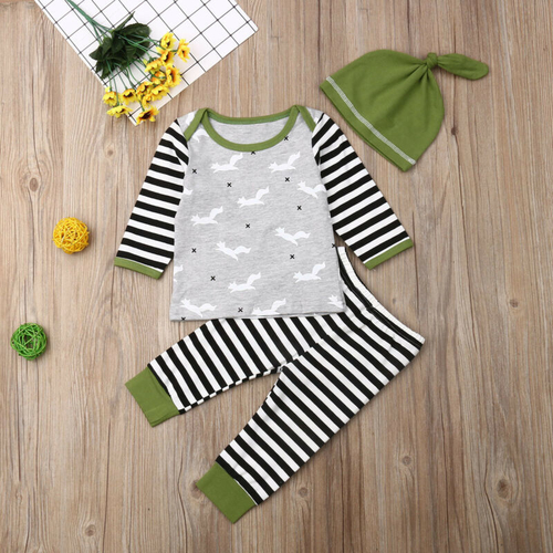 Pudcoco Autumn 3PCS Toddler Kids Baby Boys Girls