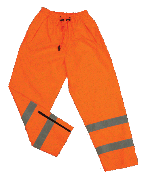 2W 738C-E 2XL Class E Waist Rain Pants - Orange- XX-Large