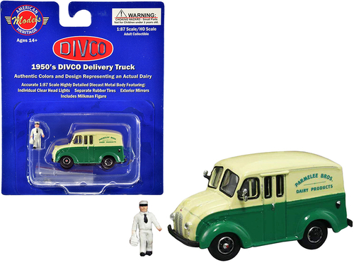 1950\'s Divco Delivery Truck Green and Yellow \Parmelee Bros. Dairy