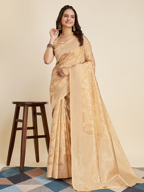 women self design banarasi saree