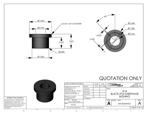 AirBagIt BUSH-14 No. 14 Control Arm Bushing With out Sleeve