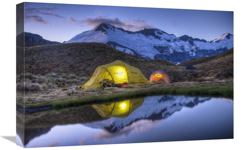 Global Gallery GCS-397821-1624-142 16 x 24 in. Campers Read in Tents L