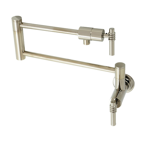 Main Kingston Brass KS4106ML Milano Wall Mount Pot Filler, Polished Nic image