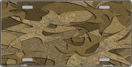 Smart Blonde LP-5080 Brown Camouflage Background Metal Novelty License