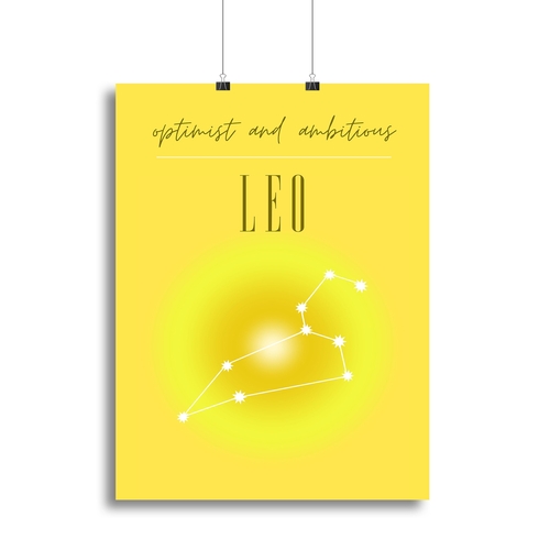 Leo Zodiac Inspiration Poster Canvas Print or Poster