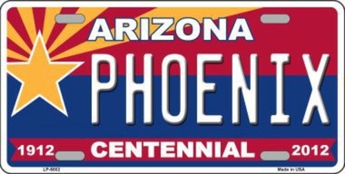 Smart Blonde LP-6802 Arizona Centennial Phoenix Novelty Metal License 
