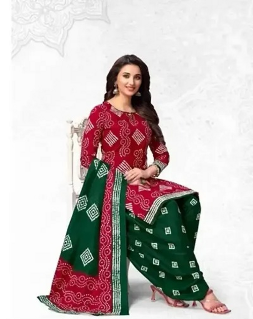 Unstitched Cotton Salwar Suit Material Embroidered Color multicolor