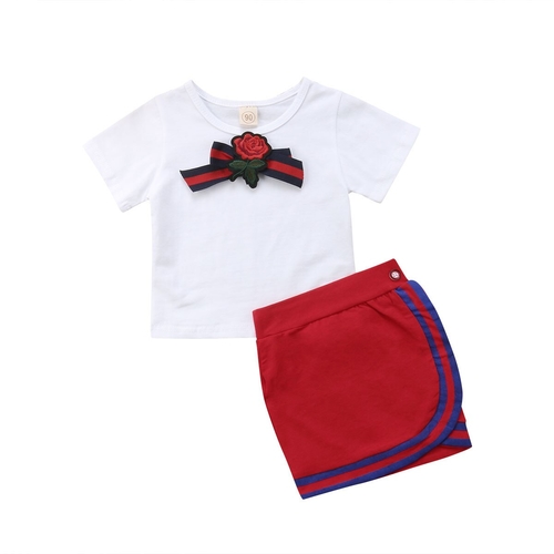 2018 Little Girls Skirt Clothes Sets Newborn Baby