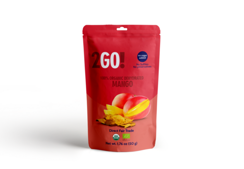 2GO! ® Organic Dried Mango pack of 4