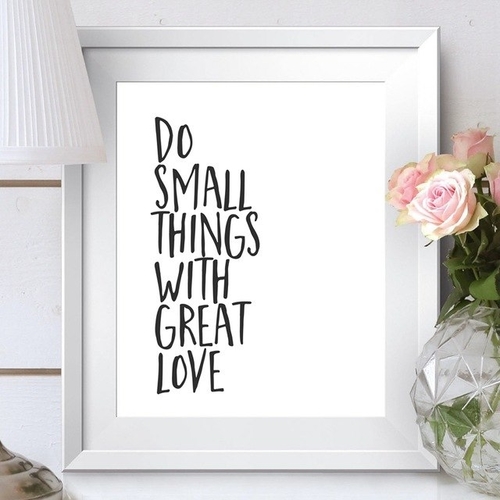 Do Small Things With Great Love Quote Canvas