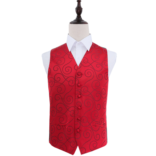 Scroll Waistcoat - Burgundy, 48'