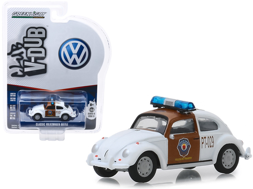 Classic Volkswagen Beetle \Chiapas Traffic Police\" (Mexico) White and