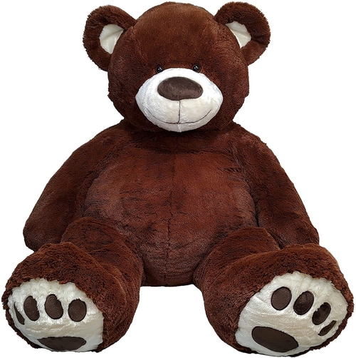 6 Feet Big Chocolate fur PAW Teddy Bear