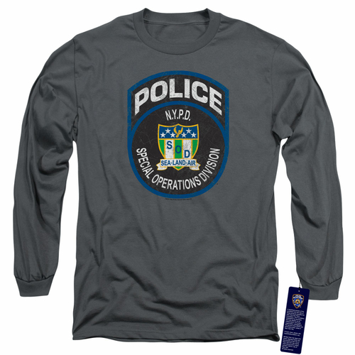 New York City & Special OPS Adult Long Sleeve 18-1 T-Shirt - Charcoal&