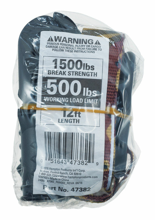 Keeper 8869521 12 ft. x 500 lbs Tie Down Strap, Camouflage