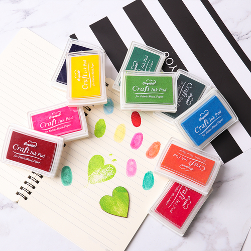 10 Colors Child Craft Oil Based DIY Ink Pad