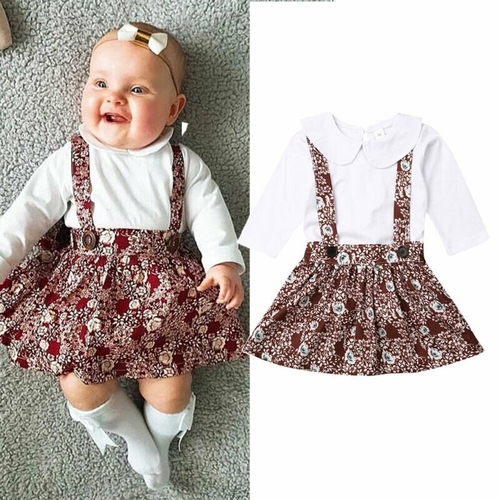 Pudcoco Autumn Newborn kids Baby Girl Floral Print