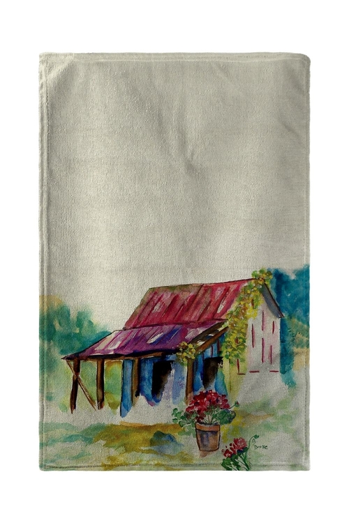 Betsy Drake BT054 Barn & Geranium Beach Towel - 30 x 50 in.