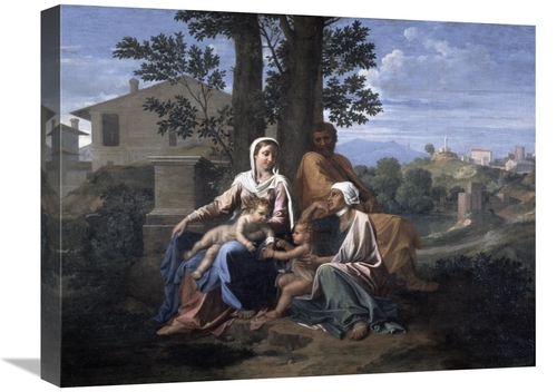 Global Gallery GCS-279472-22-142 22 in. Holy Family in a Landscape Art