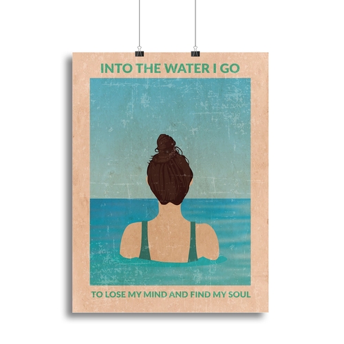 Into the Water Standard Wall Art Canvas Print or Poster