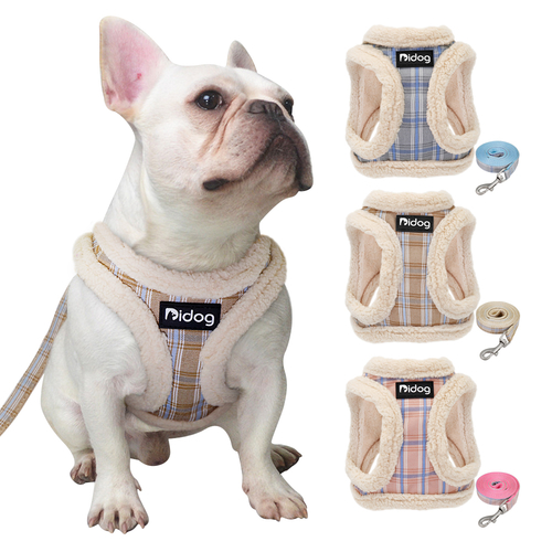 Winter Small Dog Harness Vest and Leash Set Cotton