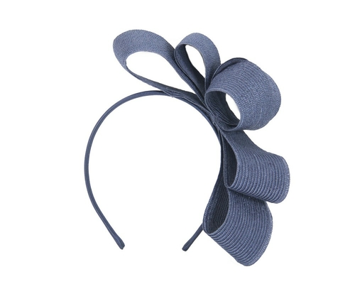 Navy bow fascinator