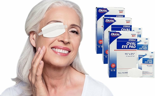 Oval Eye Pads. Case of 1000 Absorbent Sterile Pads for Eye Protection.