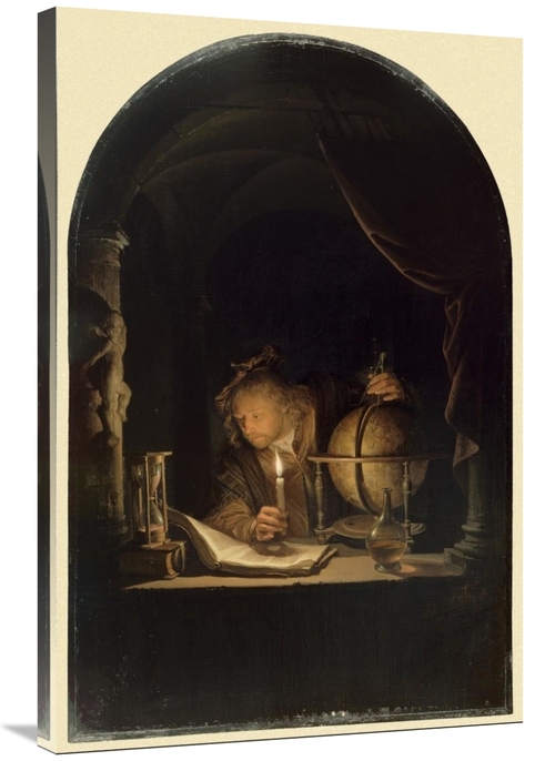 Global Gallery GCS-459881-2436-142 24 x 36 in. Astronomer By Candlelig