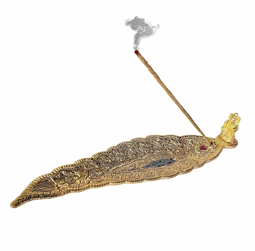 Aluminum Incense Holder & Ash Catcher Agarbatti Stand Featuring Ganesh