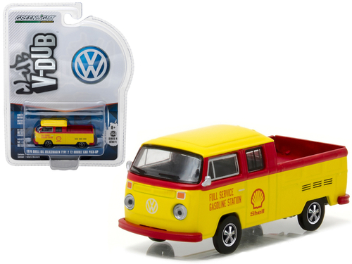 1976 Volkswagen Type 2 T2 Crew Cab Pickup Shell Oil 1/64 Diecast Model