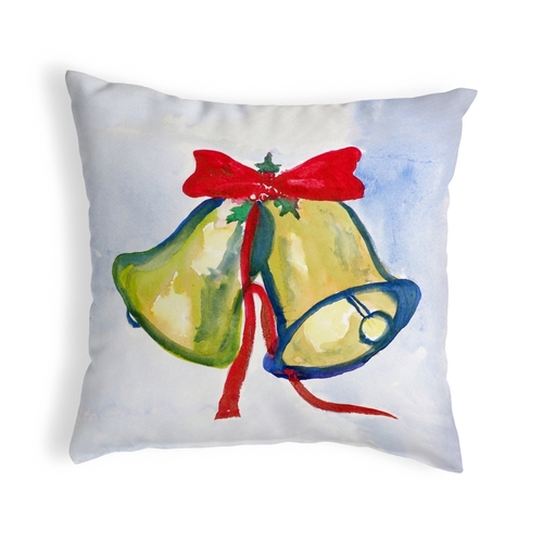 Betsy Drake NC793 18 x 18 in. Christmas Bells Noncorded Pillow