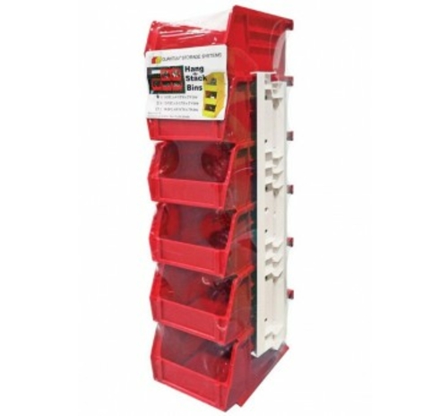Quantum Storage RQUS210BL Hang Stack Bins  Red - 