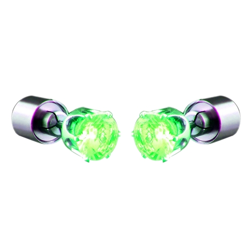 Blinkee 675032 LED Faux Diamond Pierced Earrings, Green