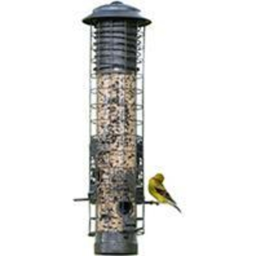 Audubon-woodlink-Dragonfly Squirrel Proof Tube Feeder- Gray 2.5 Pound 