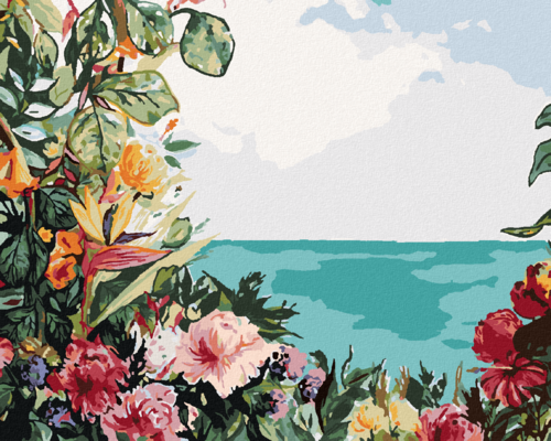 Paint by Numbers - FLOWERS BY THE SEA (ALEXANDRIA GILBERT)
