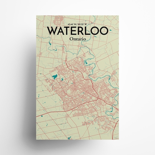 Waterloo City Map Poster