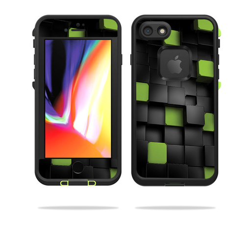 MightySkins LIFIP8-cubes Skin for Lifeproof Fre for iPhone SE 2020 7 &