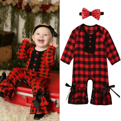 Pudcoco Autumn Xmas Toddler kids Baby Girl Long