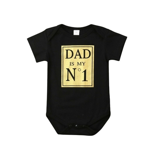 Newborn Baby Boy Girl Dady is My NO 1 Print Summer