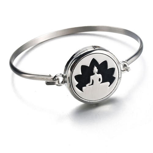 Aromatherapy Diffuser Locket Bracelet Lotus seat