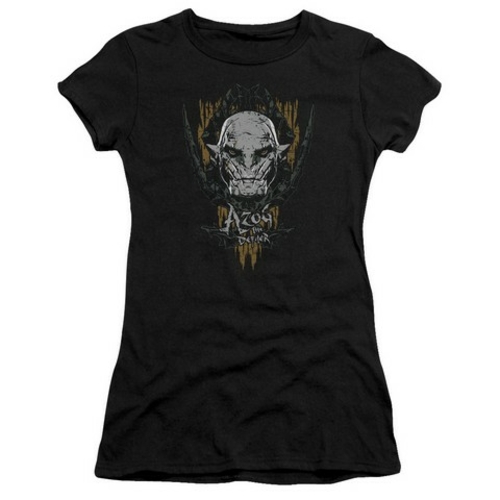 Trevco Hobbit-Azog Short Sleeve Junior Sheer Tee- Black - Large