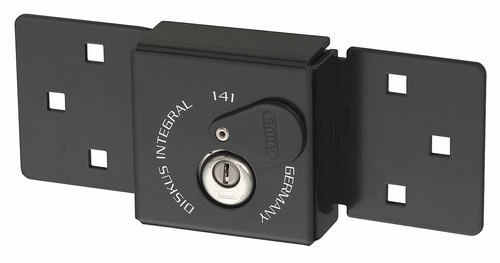 ABUS 141 by 200 C KD Diskus Integral Hasp Black with 26 by 70 Diskus P