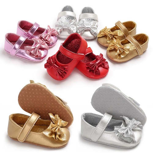 2019 new Bling cute bow infant baby girls shoes PU