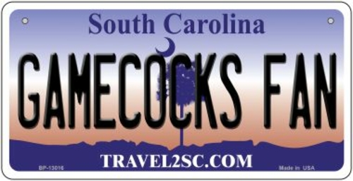 Smart Blonde BP-13016 3 x 6 in. Gamecocks Fan Novelty Metal Bicycle Pl