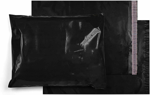 Pack of 25 Black Poly Mailers 12 x 15.5 Shipping Bags for Clothing 3.2